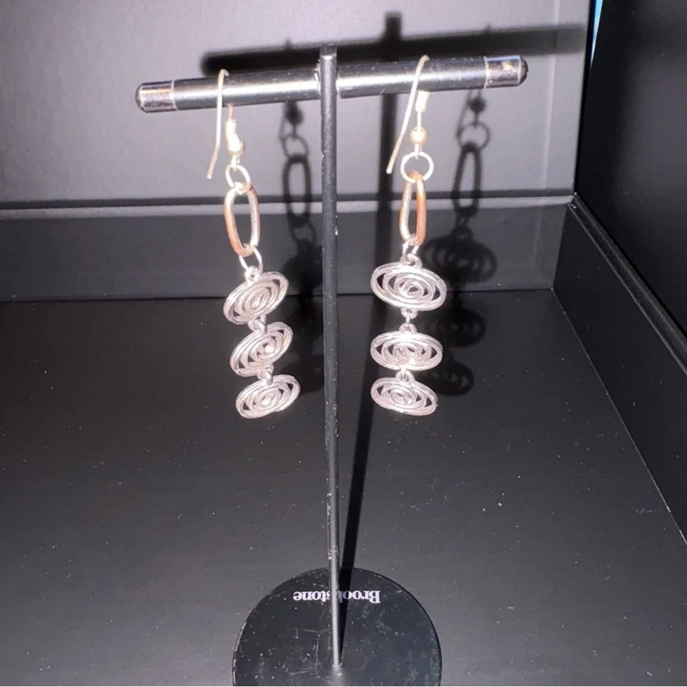 Silver Spiral Minimalist Earrings
